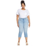 NYDJ Plus Size Plus Size Chloe Capris Denim Slits in Easley