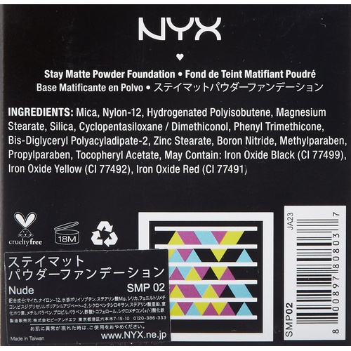  NYX PROFESSIONAL MAKEUP Stay Matte But Not Flat Powder Foundation, Nude