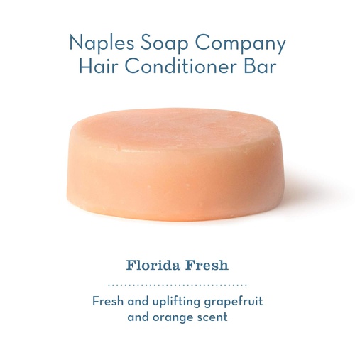  Naples Soap Company Naturally Better Skin Care Naples Soap Company, Protein Enriched, 50-75 Use, Solid Hair Conditioner Bar, Eco-Friendly Haircare, Helps Ensure Vibrant, Healthy Hair, All Hair Types, Florida Fresh, 2.25 oz