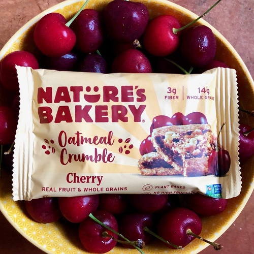  Natures Bakery Nature’s Bakery Oatmeal Crumble Bars, Cherry, Real Fruit, Vegan, Non-GMO, Breakfast bar, 6 boxes with 6 bars (36 bars)