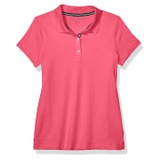 Nautica Womens 3-Button Short Sleeve Breathable 100% Cotton Polo Shirt