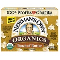 Newmans Own Organics Microwave Popcorn, Touch of Butter, 8.4oz (Pack of 12)