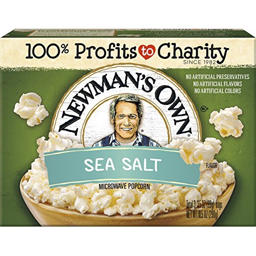  Newmans Own Microwave Popcorn, Sea Salt, 9.6-oz. (Pack of 12)