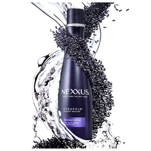  Nexxus Keraphix Shampoo for Damaged Hair With ProteinFusion Keratin Protein, Black Rice, Silicone-Free 33.8 oz