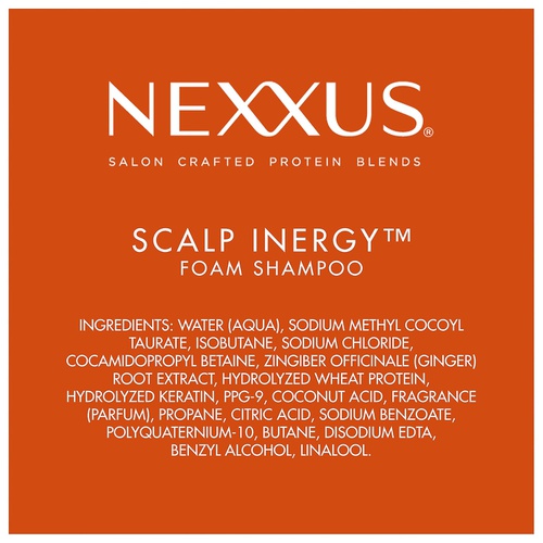 Nexxus Scalp Inergy Foam Shampoo, Clarifying Shampoo For Oily Hair With ProteinFusion, Paraben-Free 6.7 oz