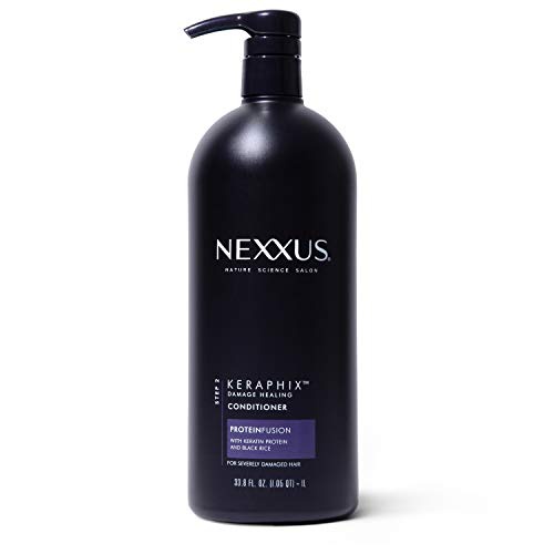  Nexxus Conditioner for Damaged Hair Keraphix with ProteinFusion Silicone-Free Conditioner with Keratin Protein and Black Rice 33.8 Fl Oz