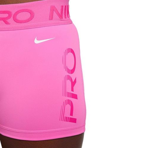나이키 Pro Mid-Rise Graphic 3in Shorts - Womens