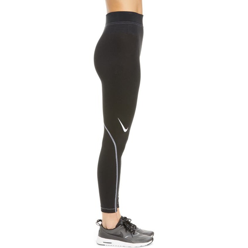 나이키 Nike Sportswear Swoosh GX High Waist Leggings_BLACK/ WHITE/ WHITE
