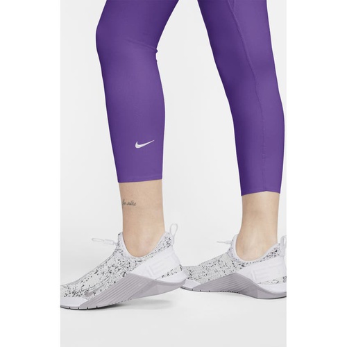 나이키 Nike One Lux Dri-FIT Crop Tights_WILD BERRY/ CLEAR