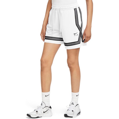 나이키 Nike Dri-FIT Swoosh Fly Basketball Shorts_WHITE/ BLACK