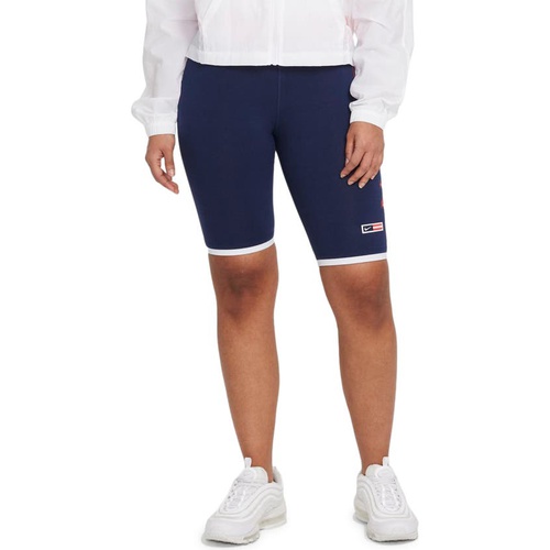 나이키 Nike Sportswear Essentials Bike Shorts_MIDNIGHT NAVY/ CHILE RED