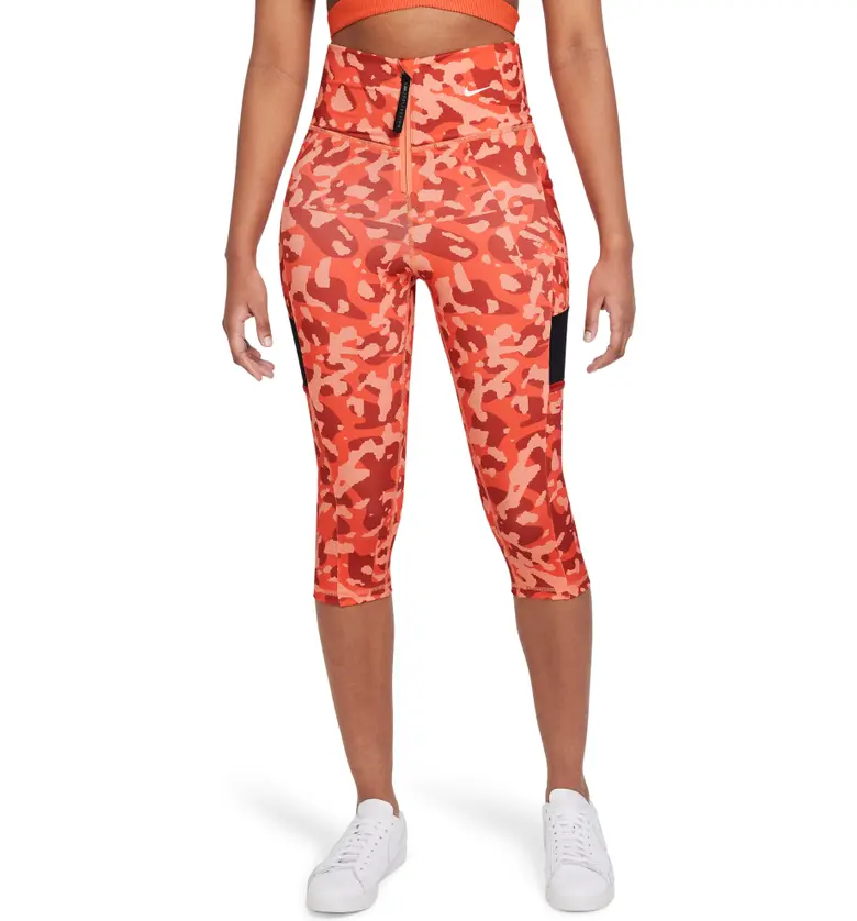 나이키 Nike Naomi Osaka Tennis Tight Shorts_ORANGE FROST / BLACK / WHITE