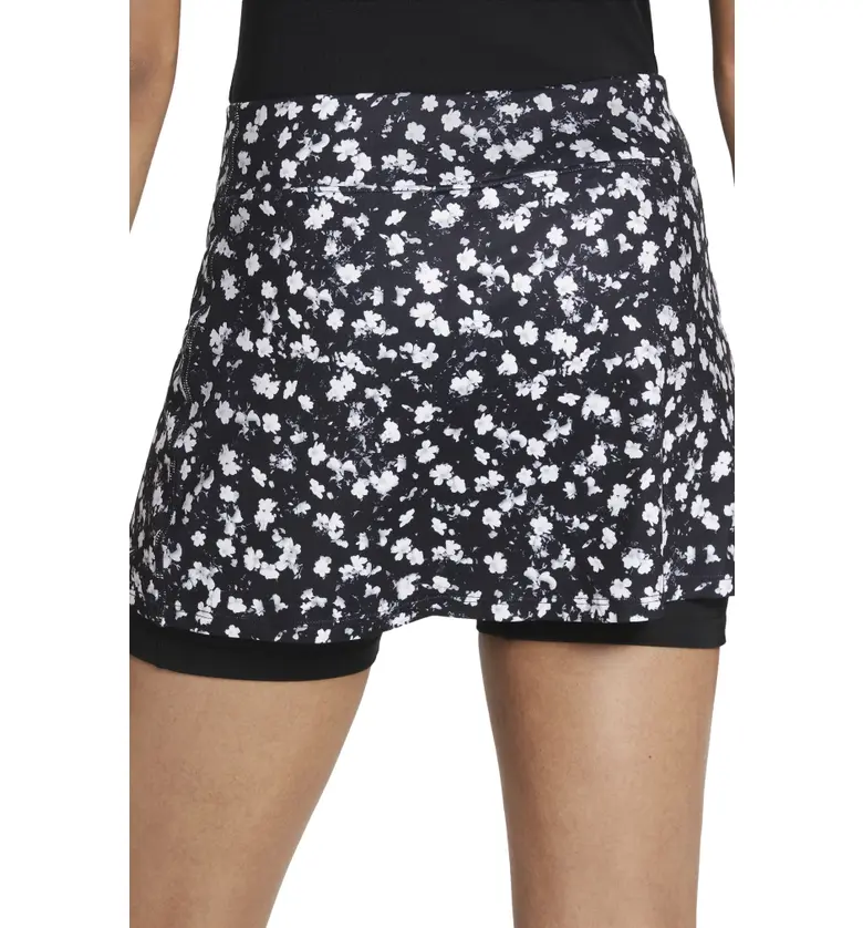 나이키 Nike NikeCourt Dri-FIT Victory Print Tennis Skirt_BLACK/ BLACK/ WHITE