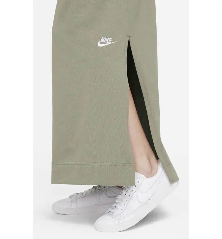 나이키 Nike Sportswear Jersey Maxi Skirt_LIGHT ARMY/ WHITE