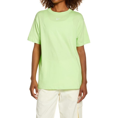 나이키 Nike Essential Embroidered Swoosh Cotton T-Shirt_KEY LIME/ WHITE