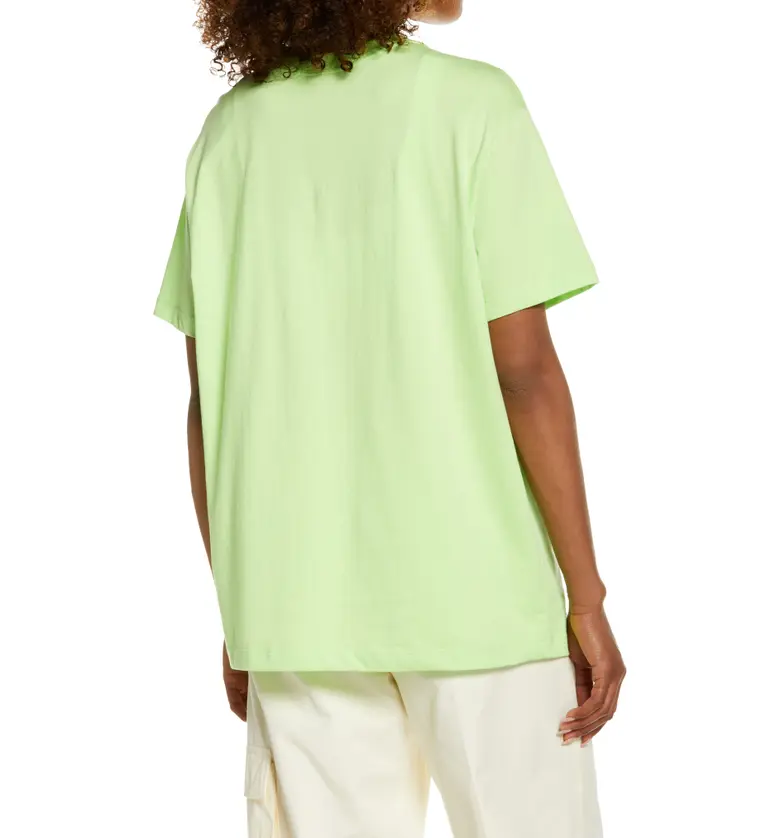 나이키 Nike Essential Embroidered Swoosh Cotton T-Shirt_KEY LIME/ WHITE