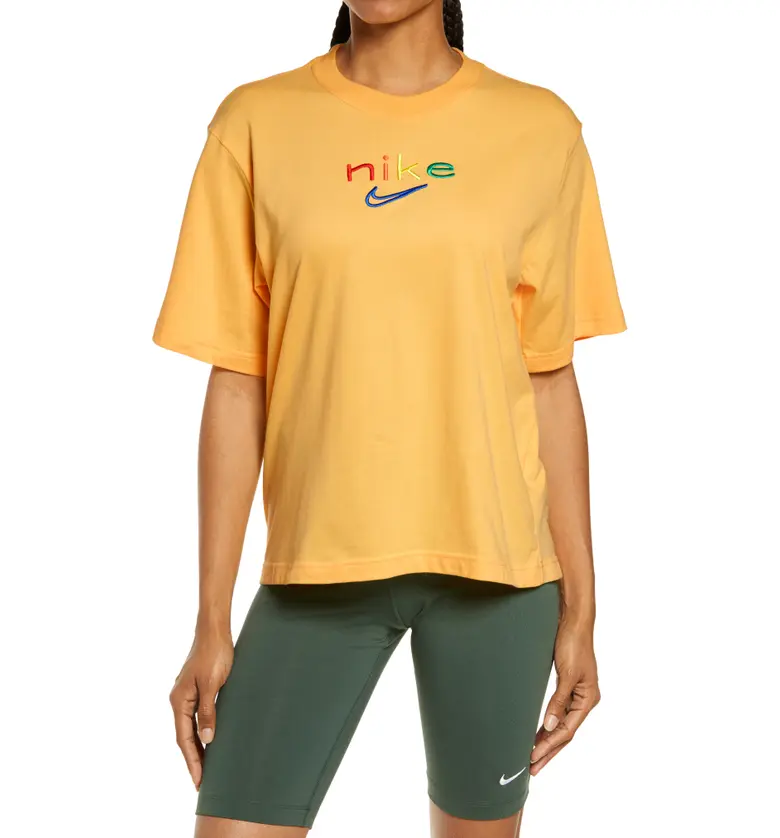 나이키 Nike Dri-FIT Embroidered Logo T-Shirt_CITRON PULSE
