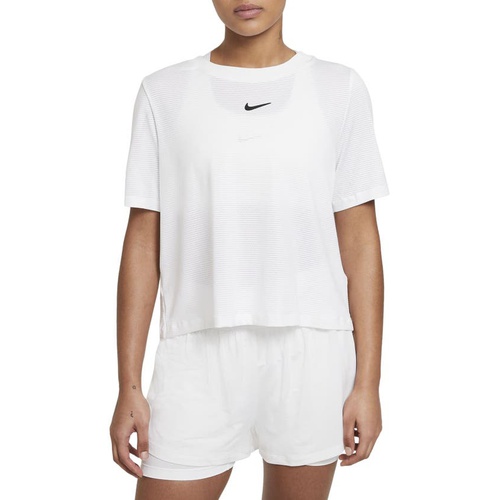 나이키 Nike NikeCourt Advantage Tennis Shirt_WHITE/ BLACK