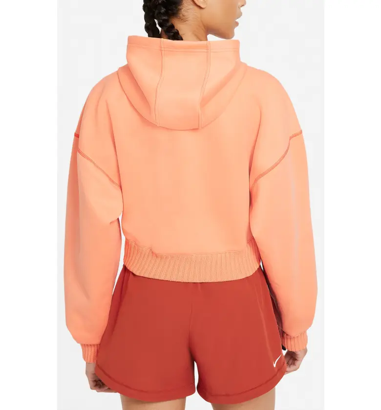 나이키 Nike Naomi Osaka Fleece Zip Hoodie_ORANGE FROST / WHITE