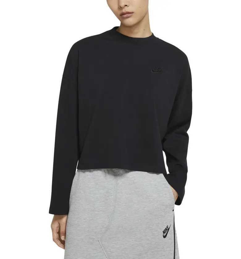 나이키 Nike Long Sleeve Jersey Pullover_BLACK/ BLACK