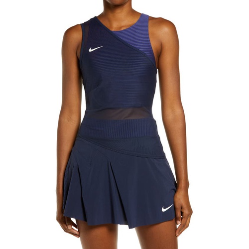 나이키 Nike NikeCourt Dri-FIT ADV Slam Asymmetric Top_OBSIDIAN/ WHITE