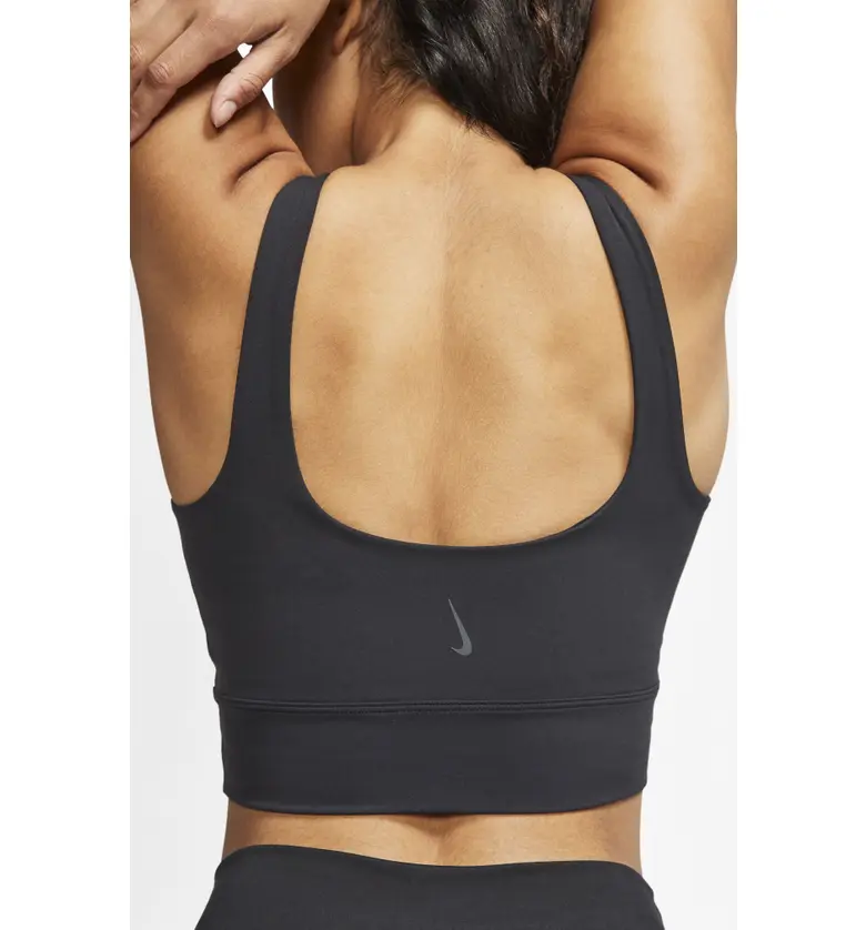 나이키 Nike Yoga Luxe Infinalon Crop Top_BLACK/ DARK SMOKE GREY