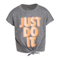 Nike Kids Front Tie Just Do It Graphic T-Shirt (Little Kids)