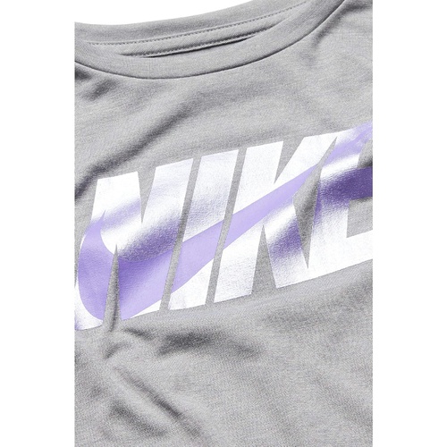 나이키 Nike Kids Nike Metallic Logo Long Sleeve Boxy T-Shirt (Toddleru002FLittle Kids)