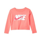 Nike Kids Nike Metallic Logo Long Sleeve Boxy T-Shirt (Toddleru002FLittle Kids)