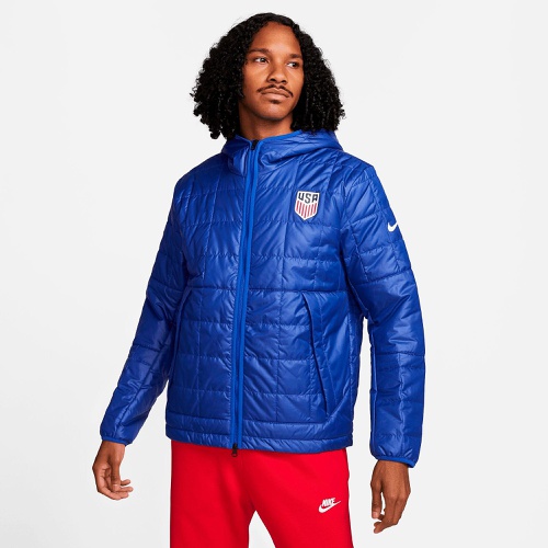 나이키 Mens Nike U.S. Soccer Fleece-Lined Hooded Jacket