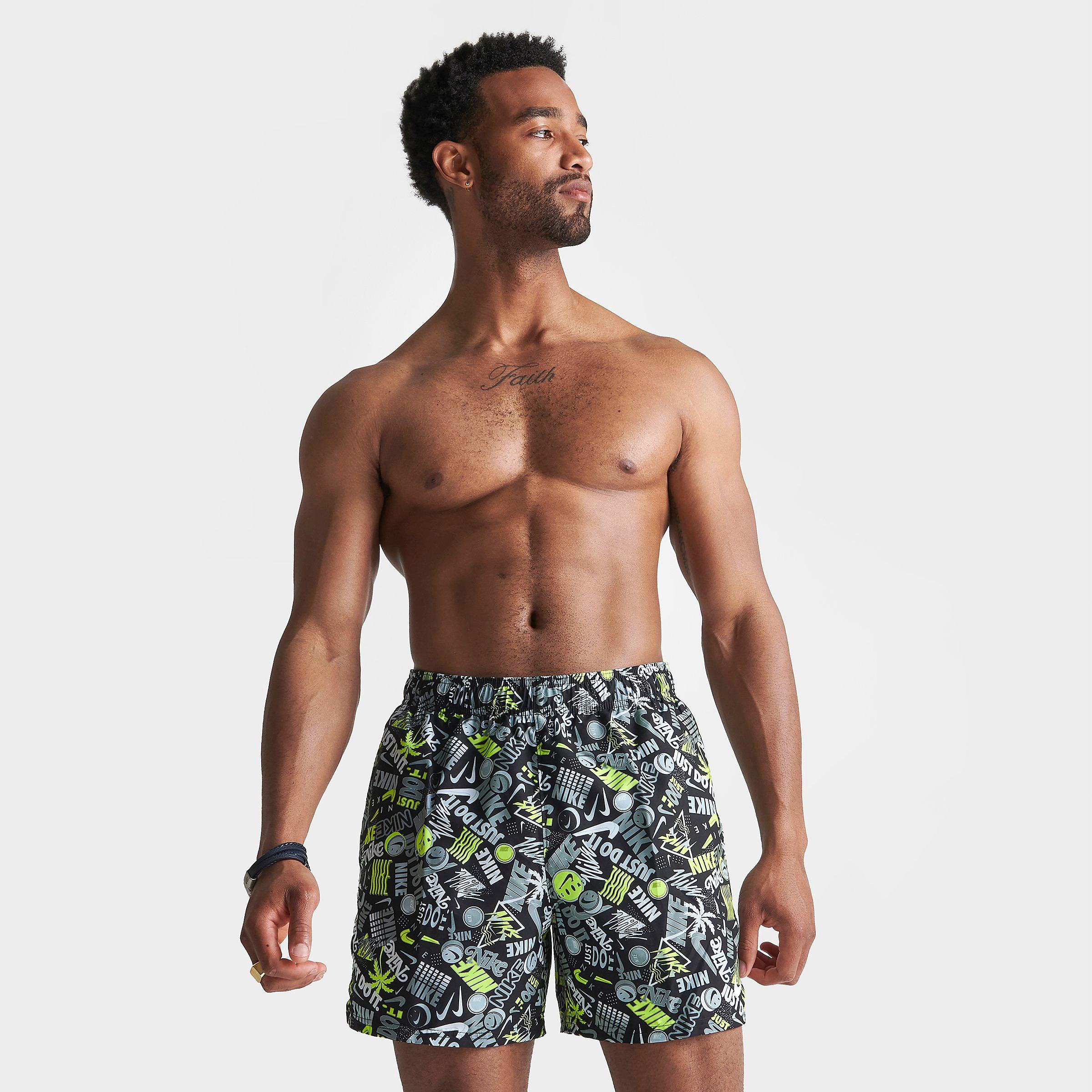 나이키 Mens Nike Happy Daze Print 5 Swim Shorts