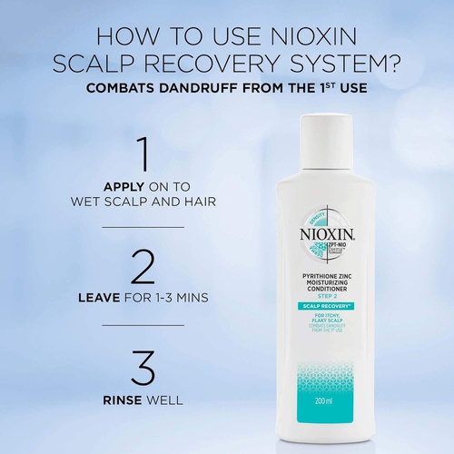  Nioxin Scalp Recovery System for Itchy, Flaky Scalp,Anti-DandruffCleanser Shampoo, Conditioner, Serum & 3-pc Kit