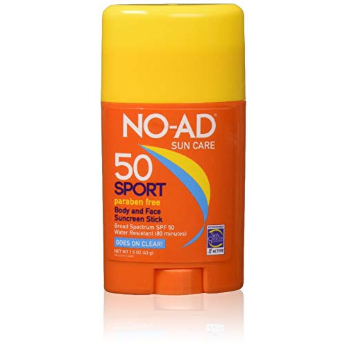  No-Ad Suntan NO-AD Sport Sun Care Body and Face Stick SPF 50 1.5 oz