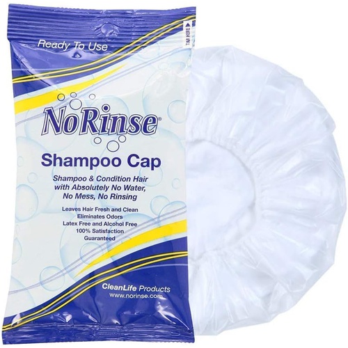  No-Rinse Shampoo Cap by Cleanlife Products (Pack of 5), Shampoo and Condition Hair with no Water or Rinsing - Microwaveable, Latex-Free and Alcohol-Free