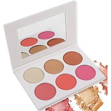None branded BesYouSel 6-Color Powder Highlight Blush Palette & Contour Adjustment Board, Side Face Contouring Powder Makeup Long-Lasting Brightening Makeup Even Skin Tone Trimming Cheeks