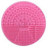Norate Brush Cleaning Mat,Silicone Makeup Cleaning Brush Scrubber Mat Portable Washing Tool Cosmetic Brush Cleaner with Suction Cup for Valentines Day