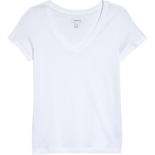 노드스트롬 Nordstrom Everyday V-Neck T-Shirt_WHITE
