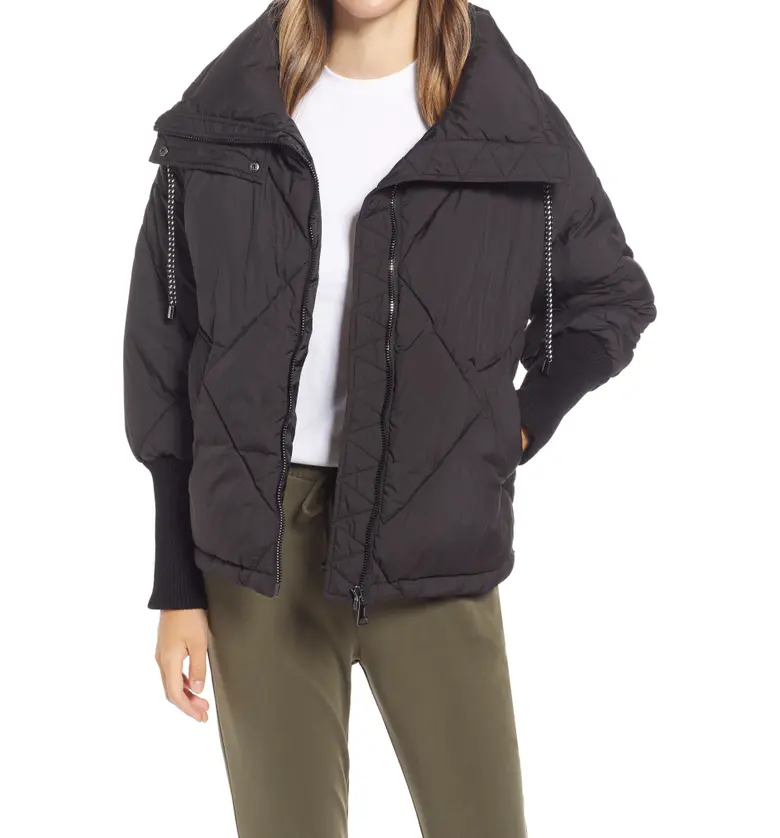 Nordstrom Diamond Quilted Puffer Jacket_BLACK