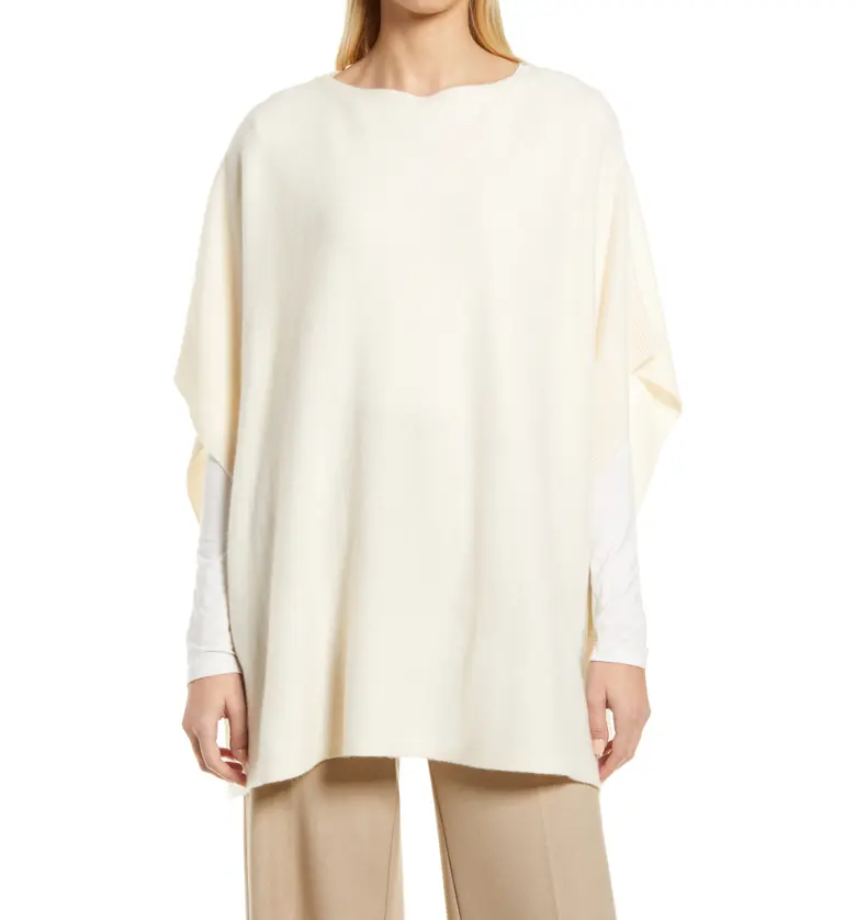 Nordstrom Wool & Cashmere Poncho_IVORY CLOUD