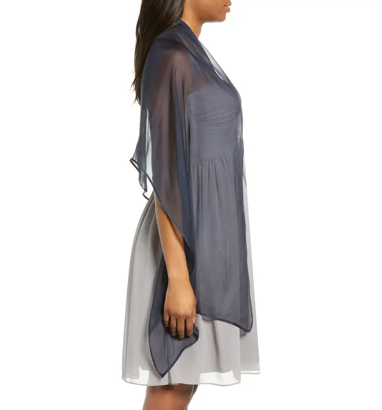 노드스트롬 Nordstrom Silk Chiffon Wrap_NAVY EVENING