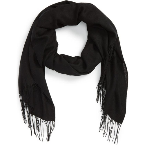 노드스트롬 Nordstrom Tissue Weight Wool &?Cashmere Scarf_BLACK