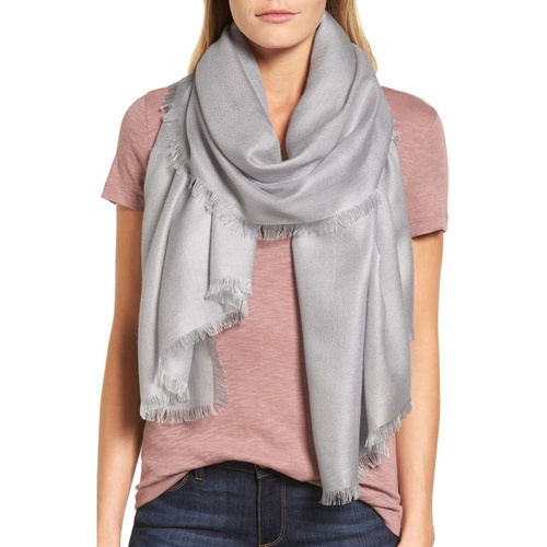 노드스트롬 Nordstrom Cashmere & Silk Wrap_GREY SCONCE