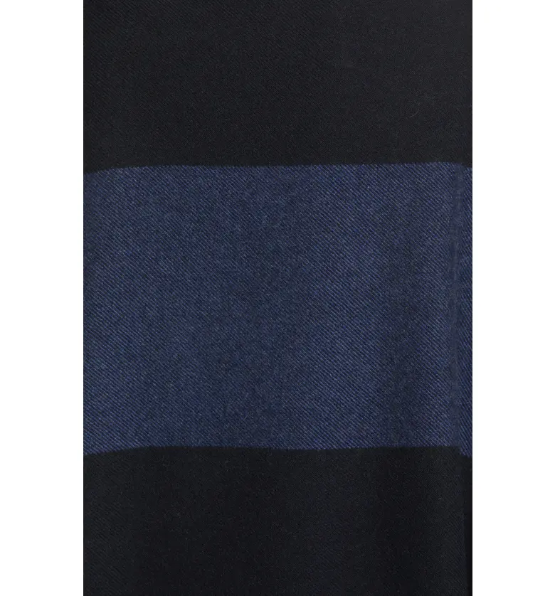 노드스트롬 Nordstrom Stripe Wool & Cashmere Wrap_BLACK COMBO