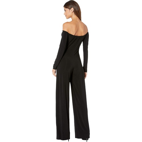  Norma Kamali Long Sleeve Off-Shoulder Jumpsuit