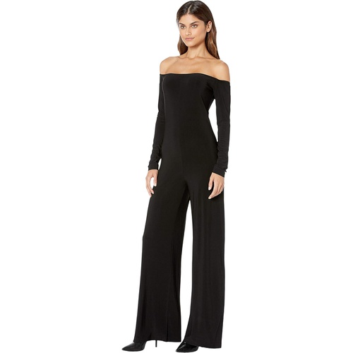  Norma Kamali Long Sleeve Off-Shoulder Jumpsuit