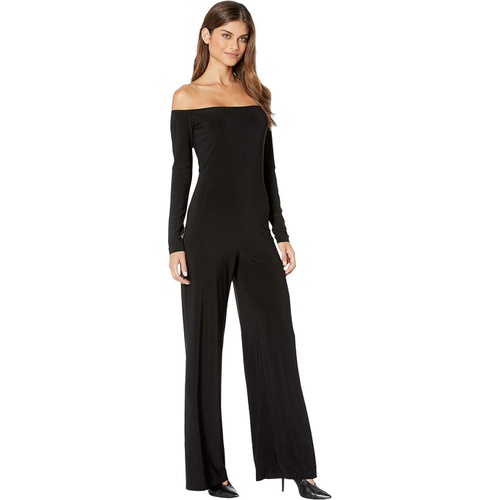  Norma Kamali Long Sleeve Off-Shoulder Jumpsuit