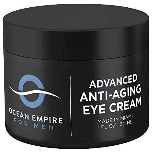  OCEAN EMPIRE Advanced Mens Eye Cream - Made in USA - Anti Aging Cream for Wrinkles, Dark Under Eye Circles, Eye Bags & Puffiness | Anti-Age Effect Under Eye Cream for Men with Natural Ingredien