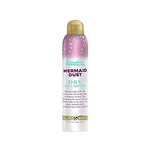  OGX Kandee Johnson Collection Mermaid Dust Dry Shampoo for Oily Hair, Absorbs Dirt & Oil to Revitalize Hair & Features Kandees Signature Semi-Sweet Floral Scent, 5 oz