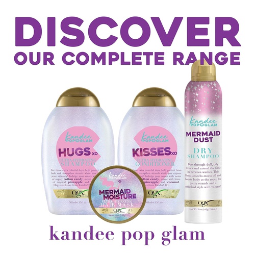  OGX Kandee Johnson Collection Mermaid Dust Dry Shampoo for Oily Hair, Absorbs Dirt & Oil to Revitalize Hair & Features Kandees Signature Semi-Sweet Floral Scent, 5 oz