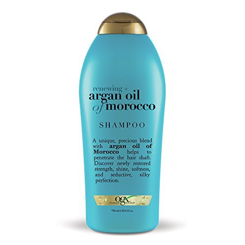  OGX Renewing + Argan Oil of Morocco Hydrating Hair Shampoo, Cold-Pressed Argan Oil to Help Moisturize, Soften & Strengthen Hair, Paraben-Free with Sulfate-Free Surfactants, 25.4 fl